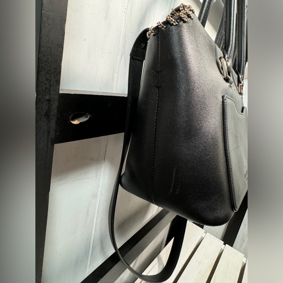 Valentino Demilune Whipstitch Black Leather Bag, Functional Size, Barely Worn - Picture 5 of 8